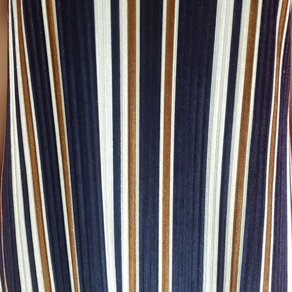 IXIAH Multi-Color Striped Velvet Midi Dress Womens Size 4 - Picture 4 of 8